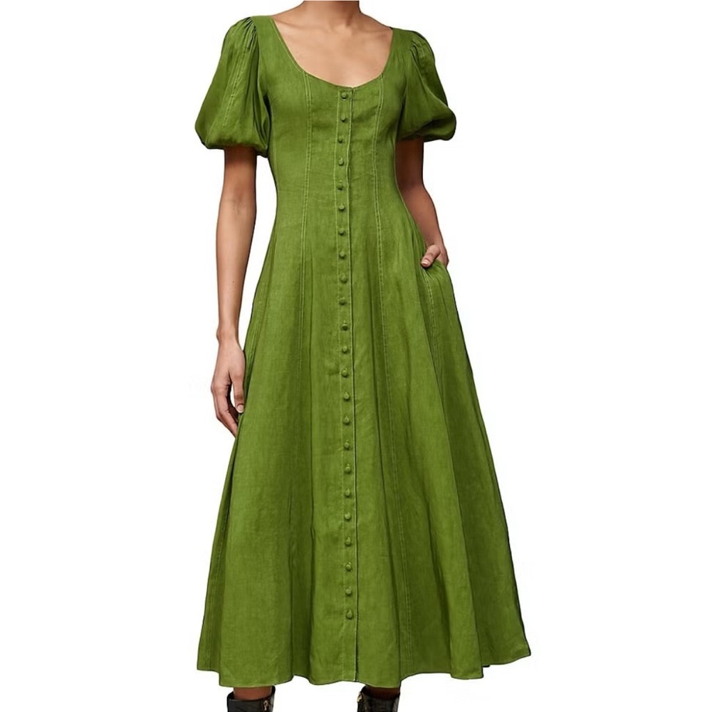 La Ligne Francesca Green Midi Dress